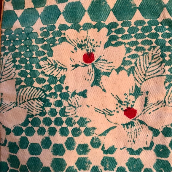 Handmade Canvas & Leather Clutch/Wristlet - Picture 4 of 4